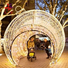 Đèn đường Motif Đèn LED bóng lớn Motif Dây đèn Trang trí Giáng sinh ngoài trời Đèn Motif